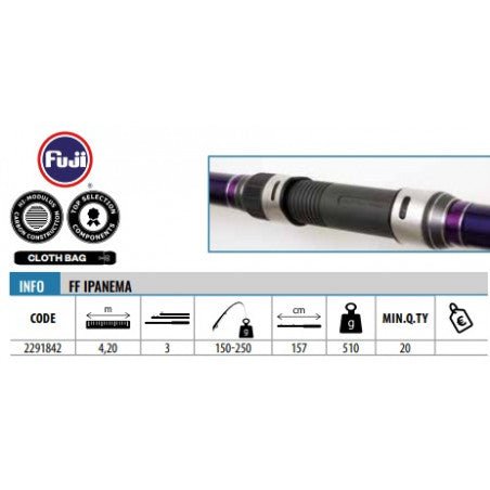 Caña Fishing Ferrari IPANEMA 4.20M 150-250G - TOPESCA - Tienda de Pesca Online