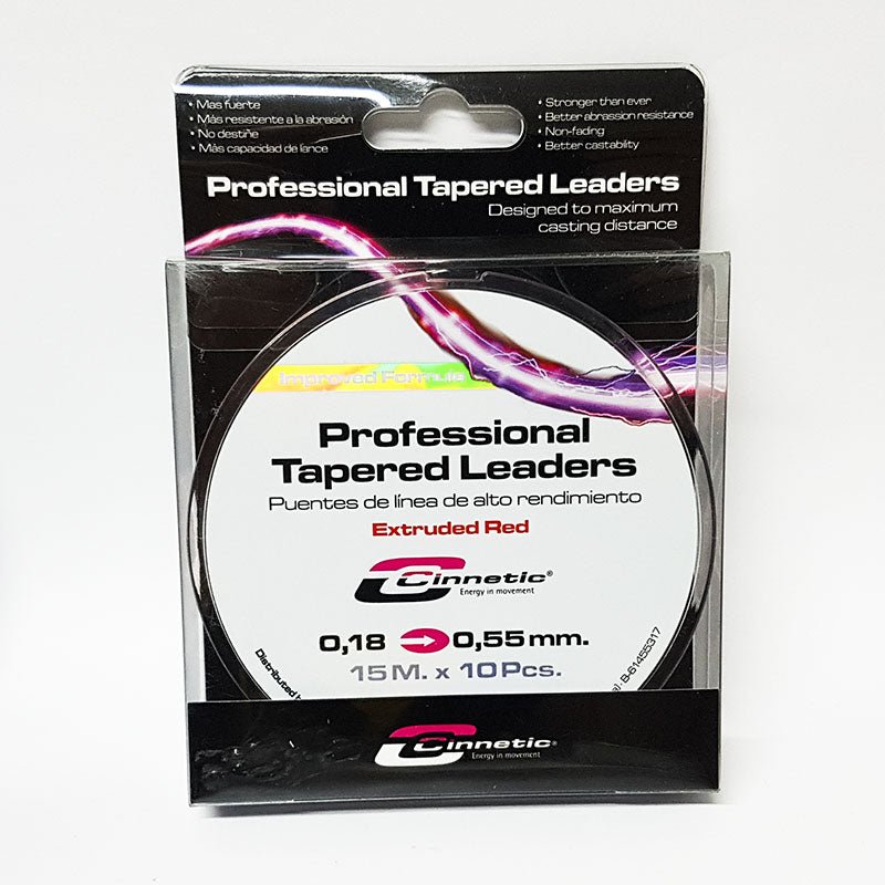 CINNETIC PROFESSIONAL TAPERED LEADERS 15 X 10 TRANSPARENTE - TOPESCA - Tienda de Pesca Online