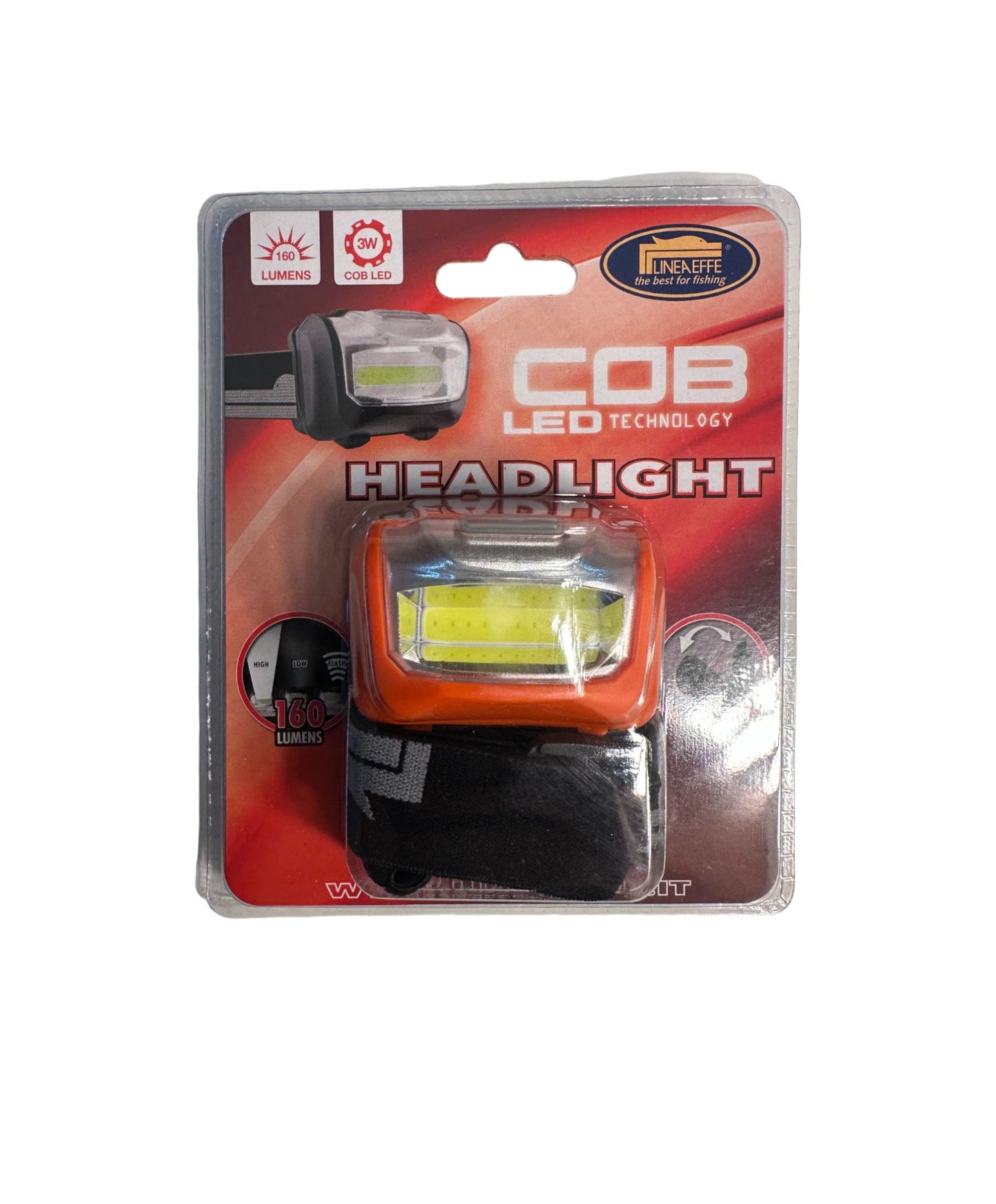 LINEAEFFE LINTERNA FRONTAL COB LED 160 LUMEN - TOPESCA - Tienda de Pesca Online