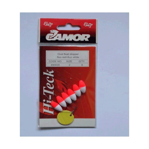 Perlas Flotantes Ovaladas Camor Blanca-Roja SIZE 2 - TOPESCA - Tienda de Pesca Online