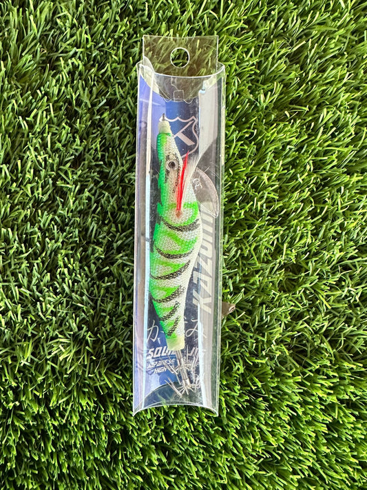 JIBIONERA KATX KAZUMI SQUID JIG 3.0 COLOR: GREEN BLACK FLASH - TOPESCA - Tienda de Pesca Online