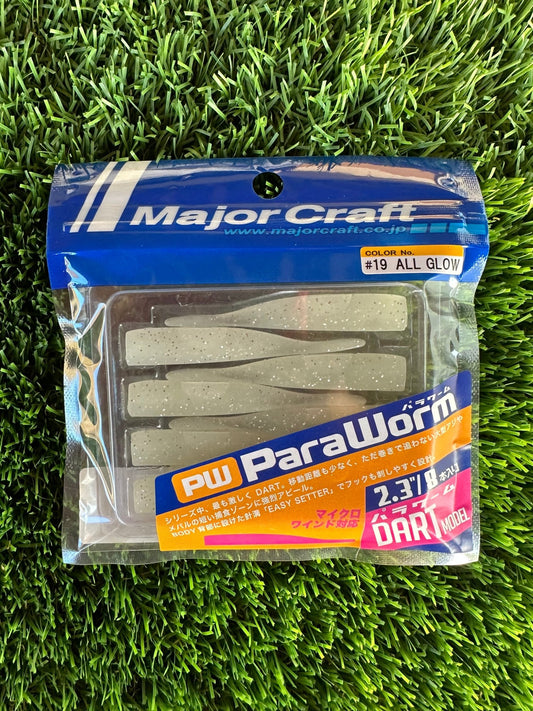 MAJOR CRAFT PARAWORM 2.3" 8 ALL GLOW - TOPESCA - Tienda de Pesca Online