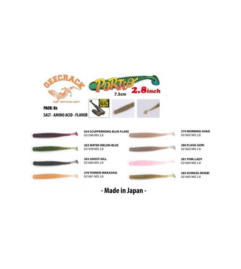 SEÑUELO PORTIO 2.8 DE GEECRACK - TOPESCA - Tienda de Pesca Online