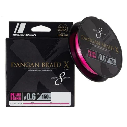 Trenzado Eging Major Craft Dangan Braid X X8 150m Pink - TOPESCA - Tienda de Pesca Online