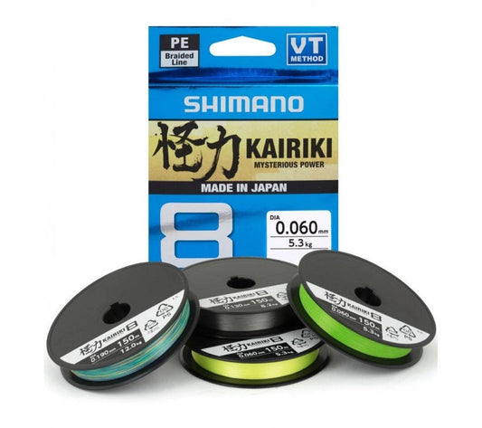 TRENZADO SHIMANO KAIRIKI 8 150M COLOR MANTIS GREEN - TOPESCA - Tienda de Pesca Online